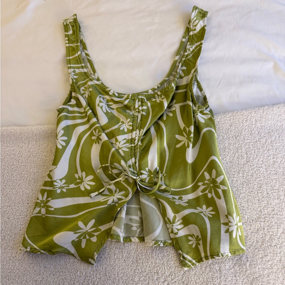 Green& White Tank Top.